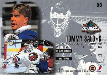 1995-96 Ultra - Gold Medallion #98 Tommy Salo Back