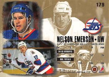 1995-96 Ultra - Gold Medallion #179 Nelson Emerson Back