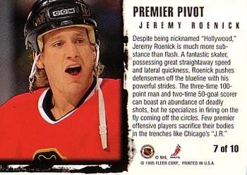 1995-96 Ultra - Premier Pivot Gold Medallion #7 Jeremy Roenick Back