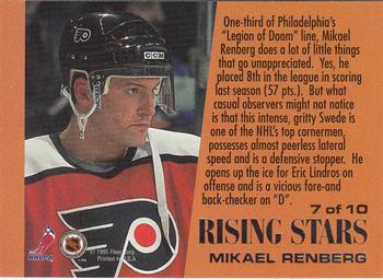 1995-96 Ultra - Rising Stars Gold Medallion #7 Mikael Renberg Back