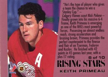 1995-96 Ultra - Rising Stars Gold Medallion #6 Keith Primeau Back