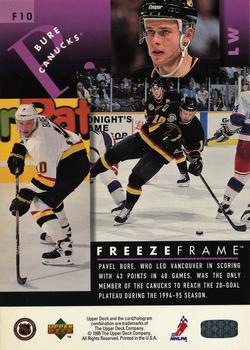 1995-96 Upper Deck - Freeze Frame Jumbo #F10 Pavel Bure Back