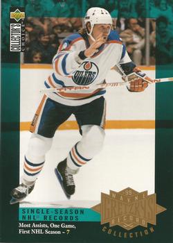 1995-96 Collector's Choice - Wayne Gretzky's Record Collection 5x7 #G7 Wayne Gretzky Front