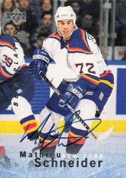 1995-96 Upper Deck Be a Player - Autographs #S20 Mathieu Schneider Front