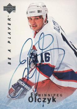 1995-96 Upper Deck Be a Player - Autographs #S141 Ed Olczyk Front
