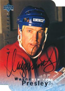 1995-96 Upper Deck Be a Player - Autographs Die Cut #S45 Wayne Presley Front