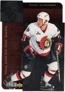 1996-97 Collector's Choice - You Crash the Game Gold Exchange #CR13 Daniel Alfredsson Front