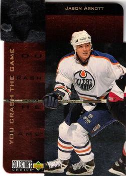 1996-97 Collector's Choice - You Crash the Game Gold Exchange #CR23 Jason Arnott Front