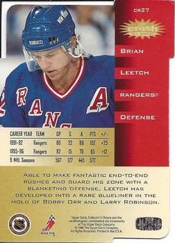 1996-97 Collector's Choice - You Crash the Game Gold Exchange #CR27 Brian Leetch Back