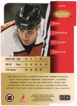 1996-97 Collector's Choice - You Crash the Game Gold Exchange #CR28 Eric Lindros Back