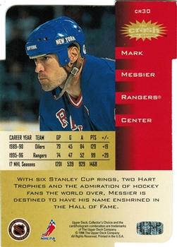 1996-97 Collector's Choice - You Crash the Game Gold Exchange #CR30 Mark Messier Back