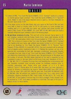 1996-97 Collector's Choice - You Crash the Game Silver #C5 Mario Lemieux Back
