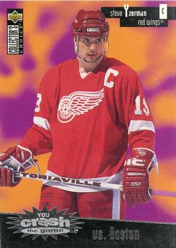 1996-97 Collector's Choice - You Crash the Game Silver #C10 Steve Yzerman Front