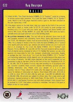1996-97 Collector's Choice - You Crash the Game Silver #C22 Ray Bourque Back