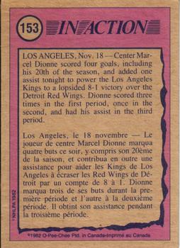 1982-83 O-Pee-Chee #153 Marcel Dionne Back