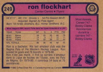 1982-83 O-Pee-Chee #249 Ron Flockhart Back