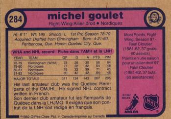 1982-83 O-Pee-Chee #284 Michel Goulet Back