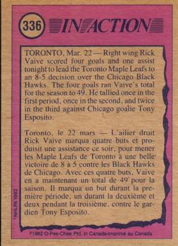 1982-83 O-Pee-Chee #336 Rick Vaive Back