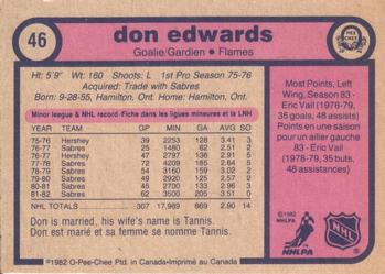 1982-83 O-Pee-Chee #46 Don Edwards Back