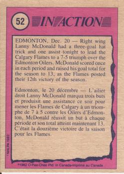 1982-83 O-Pee-Chee #52 Lanny McDonald Back