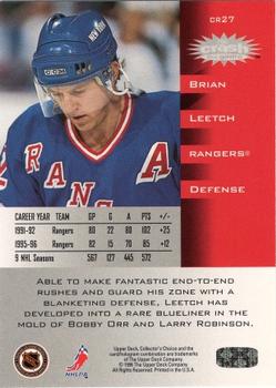 1996-97 Collector's Choice - You Crash the Game Silver Exchange #CR27 Brian Leetch Back