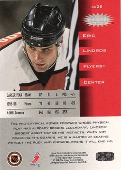 1996-97 Collector's Choice - You Crash the Game Silver Exchange #CR28 Eric Lindros Back