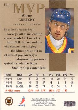 1996-97 Collector's Choice - Upper Deck MVP Gold #UD1 Wayne Gretzky Back