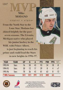 1996-97 Collector's Choice - Upper Deck MVP Gold #UD17 Mike Modano Back