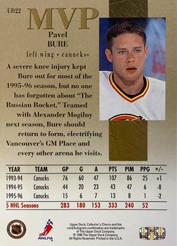 1996-97 Collector's Choice - Upper Deck MVP Gold #UD22 Pavel Bure Back
