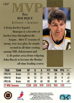 1996-97 Collector's Choice - Upper Deck MVP Gold #UD27 Ray Bourque Back
