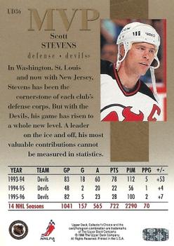 1996-97 Collector's Choice - Upper Deck MVP Gold #UD36 Scott Stevens Back