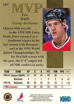1996-97 Collector's Choice - Upper Deck MVP Gold #UD37 Eric Daze Back