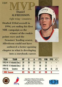 1996-97 Collector's Choice - Upper Deck MVP Gold #UD39 Daniel Alfredsson Back