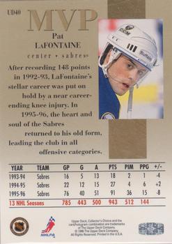 1996-97 Collector's Choice - Upper Deck MVP Gold #UD40 Pat LaFontaine Back