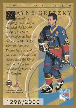 1996-97 Donruss - Elite Inserts Gold #2 Wayne Gretzky Back