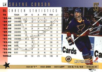 1996-97 Donruss - Press Proofs #55 Shayne Corson Back