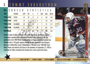 1996-97 Donruss - Press Proofs #72 Tommy Soderstrom Back
