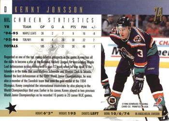 1996-97 Donruss - Press Proofs #74 Kenny Jonsson Back