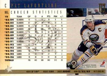 1996-97 Donruss - Press Proofs #113 Pat LaFontaine Back