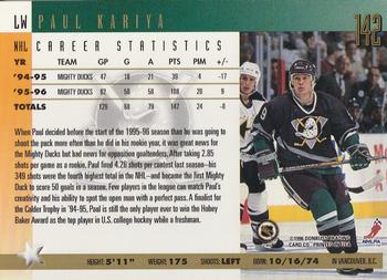 1996-97 Donruss - Press Proofs #142 Paul Kariya Back