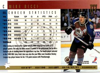 1996-97 Donruss - Press Proofs #177 Mike Ricci Back