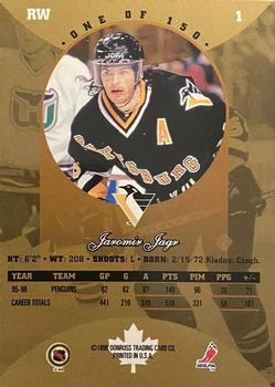 1996-97 Donruss Canadian Ice - Canadian Gold Press Proofs #1 Jaromir Jagr Back