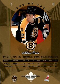 1996-97 Donruss Canadian Ice - Canadian Gold Press Proofs #8 Adam Oates Back