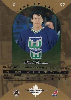 1996-97 Donruss Canadian Ice - Canadian Gold Press Proofs #27 Keith Primeau Back