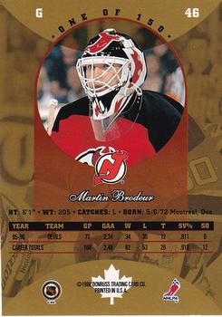 1996-97 Donruss Canadian Ice - Canadian Gold Press Proofs #46 Martin Brodeur Back
