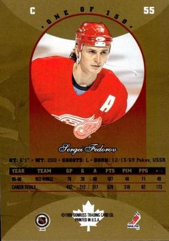 1996-97 Donruss Canadian Ice - Canadian Gold Press Proofs #55 Sergei Fedorov Back