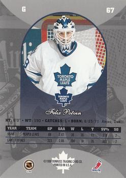 1996-97 Donruss Canadian Ice - Canadian Gold Press Proofs #67 Felix Potvin Back