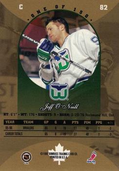 1996-97 Donruss Canadian Ice - Canadian Gold Press Proofs #82 Jeff O'Neill Back