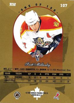 1996-97 Donruss Canadian Ice - Canadian Gold Press Proofs #107 Scott Mellanby Back