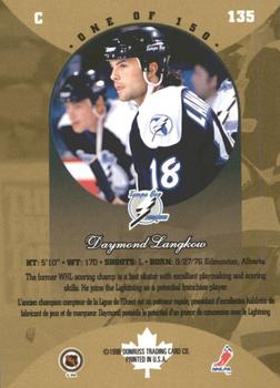 1996-97 Donruss Canadian Ice - Canadian Gold Press Proofs #135 Daymond Langkow Back
